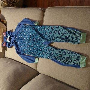 Leopard pajama onesie